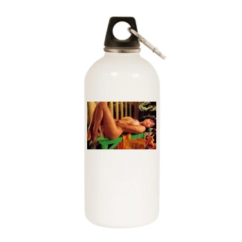 Roberta Vasquez White Water Bottle With Carabiner