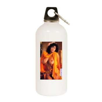 Roberta Vasquez White Water Bottle With Carabiner