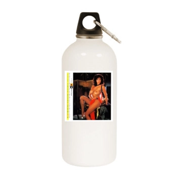 Roberta Vasquez White Water Bottle With Carabiner