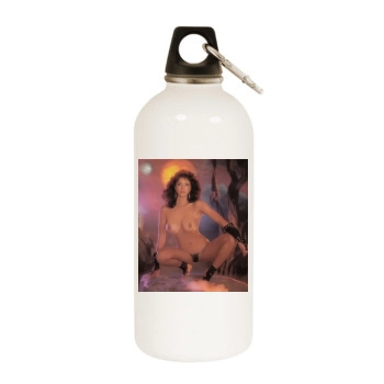 Roberta Vasquez White Water Bottle With Carabiner