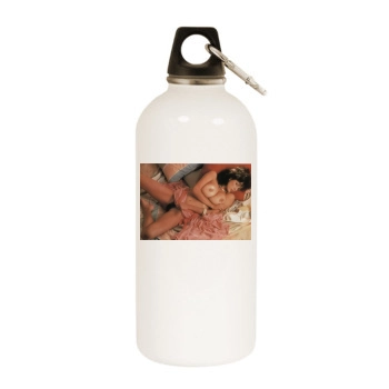 Roberta Vasquez White Water Bottle With Carabiner