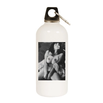 Roberta Vasquez White Water Bottle With Carabiner