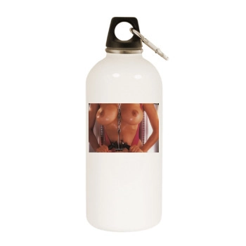 Roberta Vasquez White Water Bottle With Carabiner