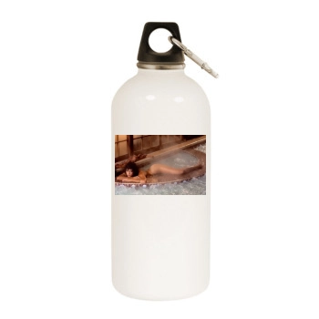 Roberta Vasquez White Water Bottle With Carabiner