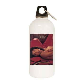 Roberta Vasquez White Water Bottle With Carabiner