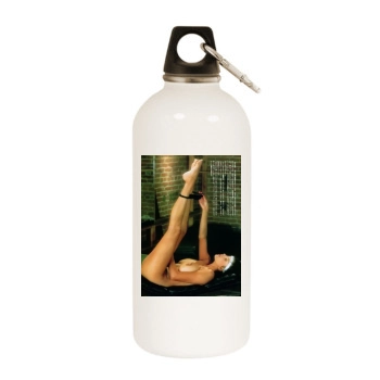 Roberta Vasquez White Water Bottle With Carabiner