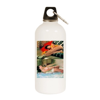 Roberta Vasquez White Water Bottle With Carabiner