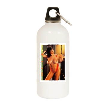 Roberta Vasquez White Water Bottle With Carabiner