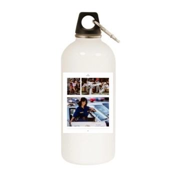 Roberta Vasquez White Water Bottle With Carabiner