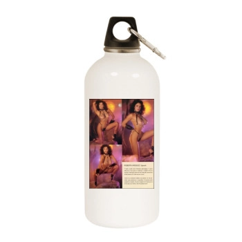 Roberta Vasquez White Water Bottle With Carabiner