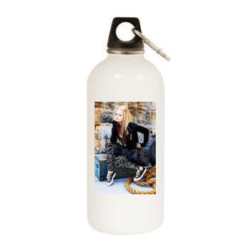 Avril Lavigne White Water Bottle With Carabiner