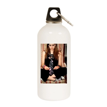 Avril Lavigne White Water Bottle With Carabiner