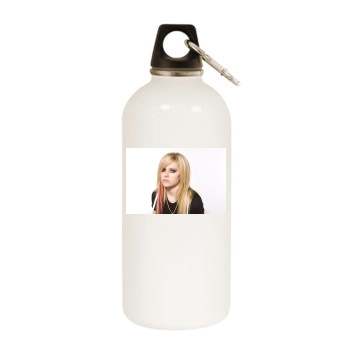 Avril Lavigne White Water Bottle With Carabiner