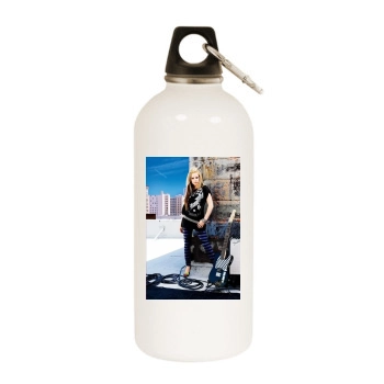 Avril Lavigne White Water Bottle With Carabiner