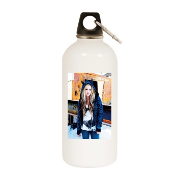 Avril Lavigne White Water Bottle With Carabiner