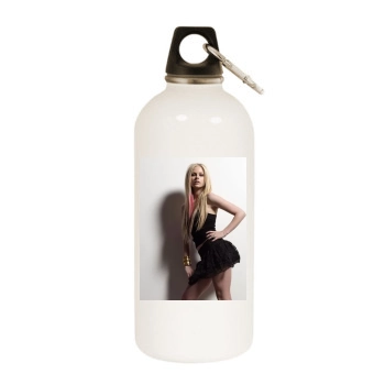 Avril Lavigne White Water Bottle With Carabiner