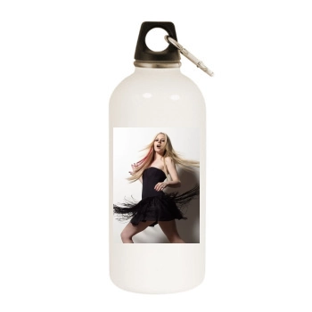 Avril Lavigne White Water Bottle With Carabiner