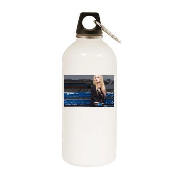 Avril Lavigne White Water Bottle With Carabiner