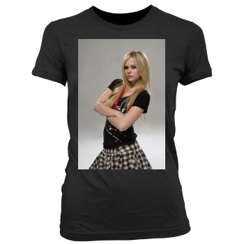 Avril Lavigne Women's Junior Cut Crewneck T-Shirt