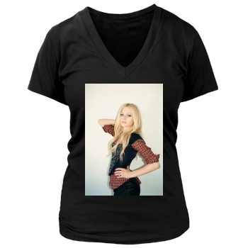 Avril Lavigne Women's Deep V-Neck TShirt