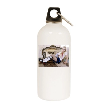 Avril Lavigne White Water Bottle With Carabiner