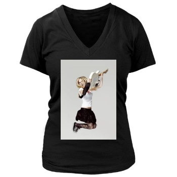 Avril Lavigne Women's Deep V-Neck TShirt