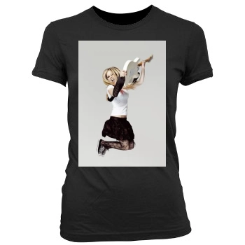 Avril Lavigne Women's Junior Cut Crewneck T-Shirt