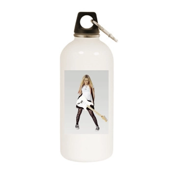 Avril Lavigne White Water Bottle With Carabiner