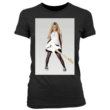 Avril Lavigne Women's Junior Cut Crewneck T-Shirt