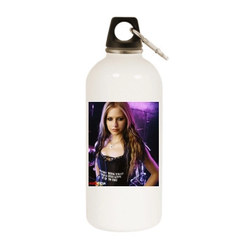 Avril Lavigne White Water Bottle With Carabiner