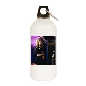 Avril Lavigne White Water Bottle With Carabiner