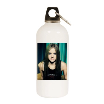 Avril Lavigne White Water Bottle With Carabiner