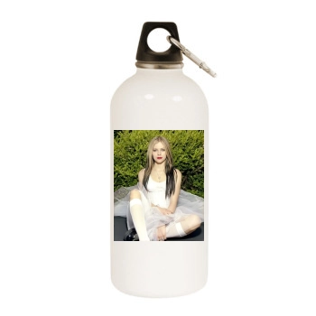 Avril Lavigne White Water Bottle With Carabiner