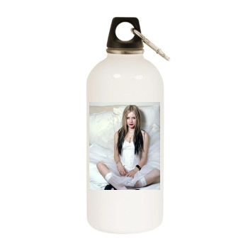 Avril Lavigne White Water Bottle With Carabiner