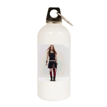 Avril Lavigne White Water Bottle With Carabiner