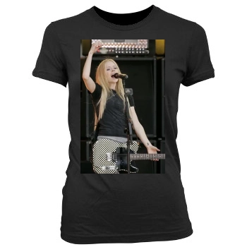 Avril Lavigne Women's Junior Cut Crewneck T-Shirt