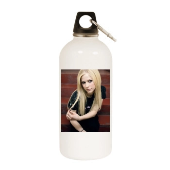 Avril Lavigne White Water Bottle With Carabiner