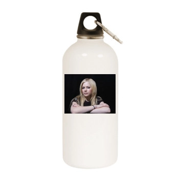 Avril Lavigne White Water Bottle With Carabiner