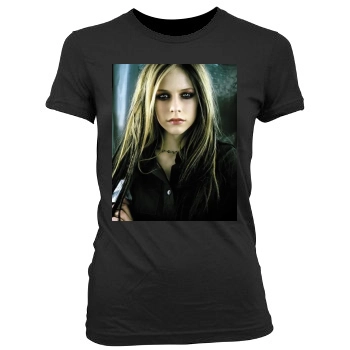 Avril Lavigne Women's Junior Cut Crewneck T-Shirt