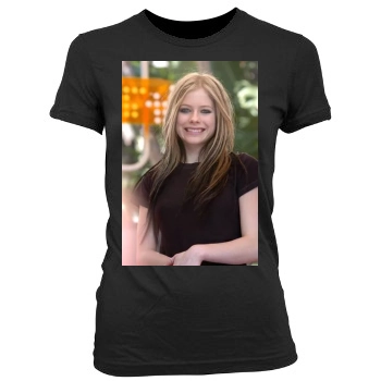 Avril Lavigne Women's Junior Cut Crewneck T-Shirt