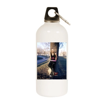 Avril Lavigne White Water Bottle With Carabiner