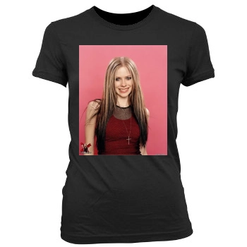 Avril Lavigne Women's Junior Cut Crewneck T-Shirt