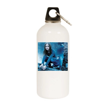 Avril Lavigne White Water Bottle With Carabiner