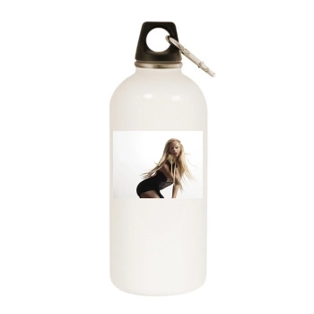 Avril Lavigne White Water Bottle With Carabiner