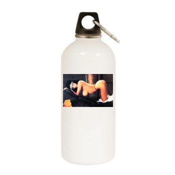 Roberta Vasquez White Water Bottle With Carabiner