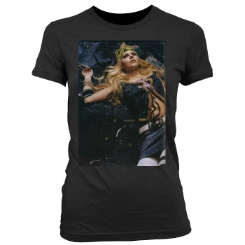 Avril Lavigne Women's Junior Cut Crewneck T-Shirt