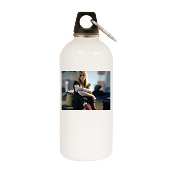 Avril Lavigne White Water Bottle With Carabiner