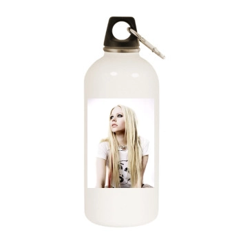 Avril Lavigne White Water Bottle With Carabiner