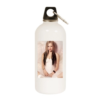 Avril Lavigne White Water Bottle With Carabiner