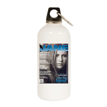 Avril Lavigne White Water Bottle With Carabiner